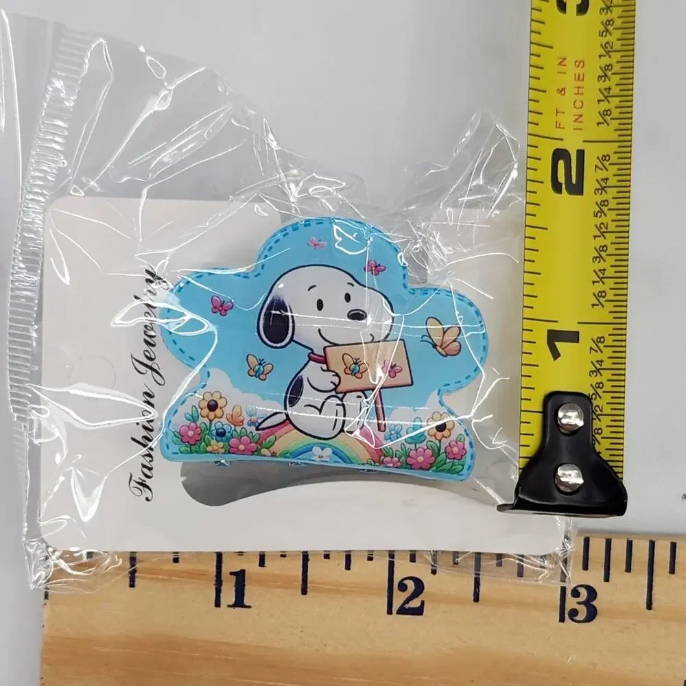 Pair of Snoopy Claw Clips Hair clips Charlie Brown Character Snoopy Rainbow Blue